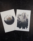 Midnight Flowers Postcards - Set of 2 or Single Design - Ready to Ship