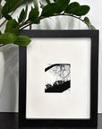 Print Sale - 8x10 Nature Silhouettes - Ferns on Tree - Black and White Photograph Print on Matte Paper - Ready to Ship