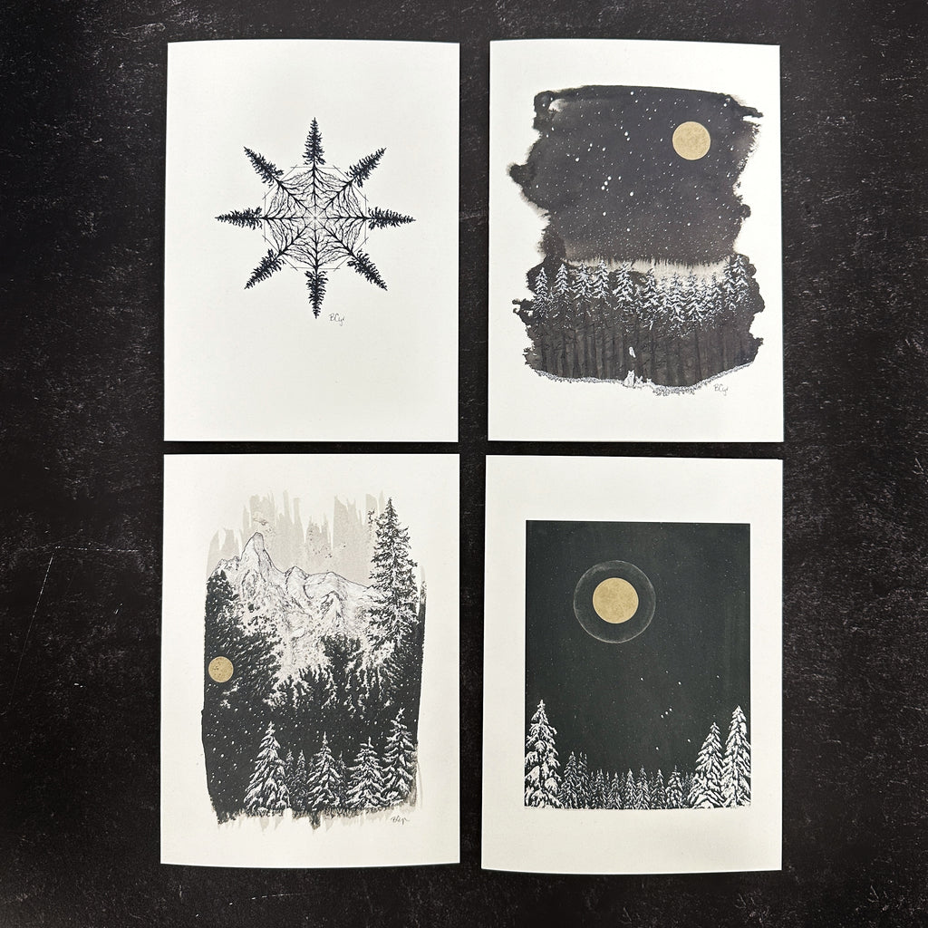 Winter Notecard Set - 5"x7" - Single or Sets - Ready to ship