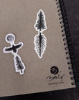 Stickers - Bundle or Singles - Tree and Root and Raven, Moon, and Tree - Ready to Ship