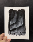 Aurora and Snowy Forest - 6"x8" Original Drawing - Ready to Ship