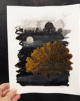 Beauty in the Upside Down - Moonlit Tree - 8"x10" Original Drawing - Ready to Ship