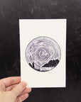 Pisces - Star Trails - Zodiac Constellations - Pen and Ink Drawing Print - Print to Order