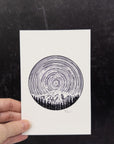 Libra - Star Trails - Zodiac Constellations - Pen and Ink Drawing Print - Print to Order