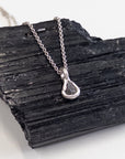 Tiny Meteorite Pendant - in Sterling Silver - Ready to Ship