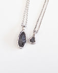 Tiny Meteorite Pendant - in Sterling Silver - Ready to Ship