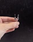 Meteorite Drop Earrings in Sterling Silver - Ready to Ship
