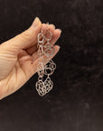 Organic Vine Element Long Drop Earrings - Ready to ship