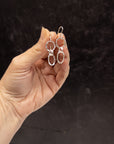 Tiny Circle and Oval Earrings - Sterling Silver - Ready to ship