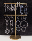 Tiny 3 Circle Earrings - Sterling Silver - Ready to ship