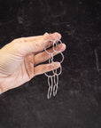 Slightly Out of Round Simple Circle Chain Earrings - Sterling Silver - Ready to ship