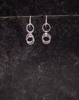 Tiny 3 Circle Earrings - Sterling Silver - Ready to ship