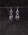 Tiny Double Organic Vine Earrings - Sterling Silver - Ready to ship