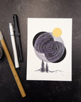 Print Sale - 5" x 7" Space and Time Series - Drawing 3 - Hand Embellished Print - Ready to Ship