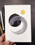 Print Sale - 5" x 7" Space and Time Series - Drawing 2 - Hand Embellished Print - Ready to Ship