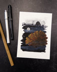 Print Sale - 5x7" Moonlit Fall Tree - Art Print - Ready to Ship