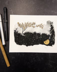 Print Sale - 6x8" Beauty in the Upside Down - Golden Leaves Tree - Art Print - Ready to Ship