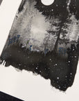 Print Sale - 8" x 10" Midnight Flowers - Silver Moon and Lilies - Art Print - Ready to Ship