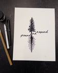 Print Sale - 8.5"x11" Ground and Expand - Tree and Roots - Art Print - Ready to Ship