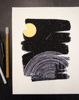 Print Sale - 11" x 14" Space and Time Series - Drawing 1 - Hand Embellished Print - Ready to Ship