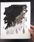 Magical Meteor Shower, Dreamy Forest - Art Print - Print to Order