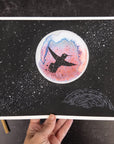 Galaxy Hummingbird - Art Print - Print to Order