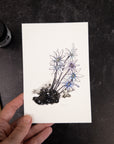 Whimsical Flowers Sprout from Cosmic Dirt - Blue and Purple Flowers - Art Print - Print to Order