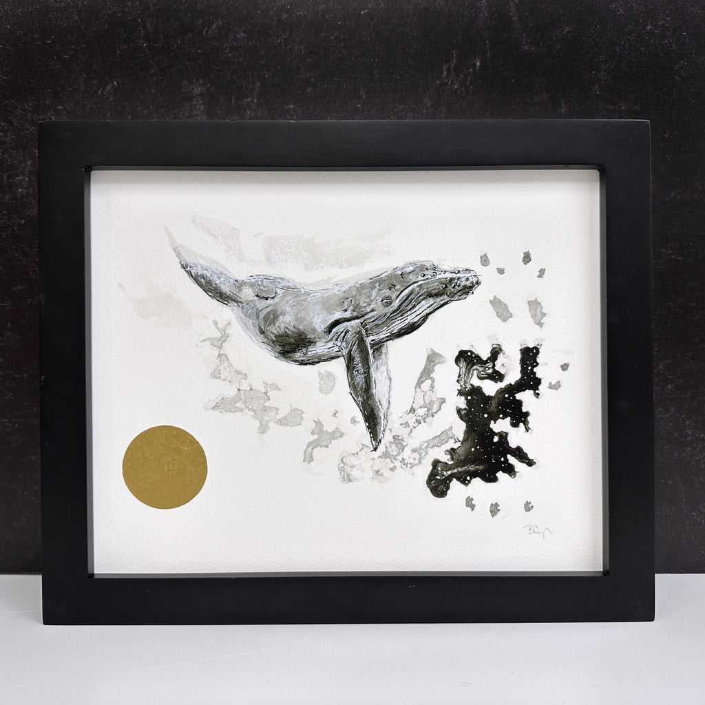 Humpback Whale - Pen and Ink Drawing - Print to Order