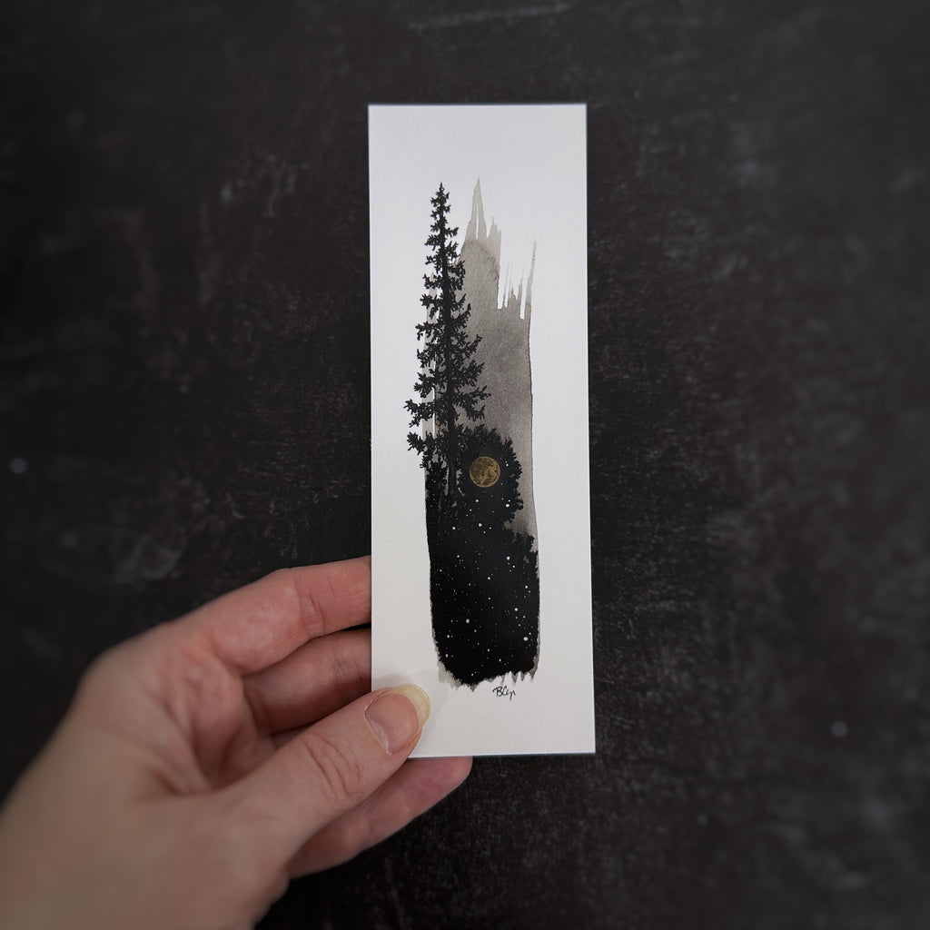 Bookmarks - Vertical with a Single Tall Tree