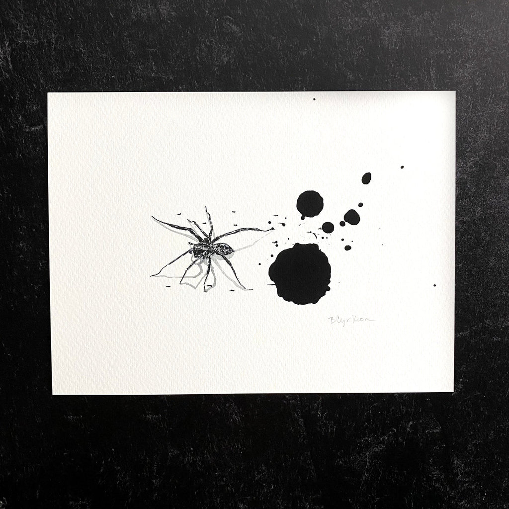 Spider in Ink - Art Print - ready to ship 6x8