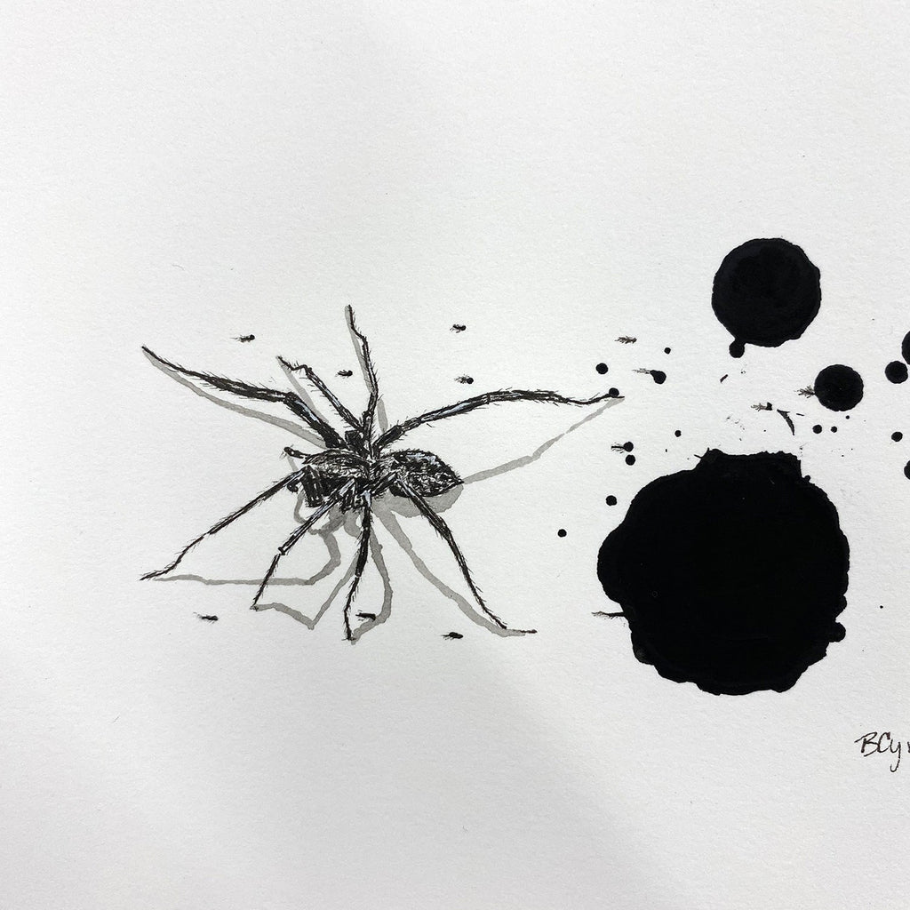 Spider in Ink - Art Print - ready to ship 6x8
