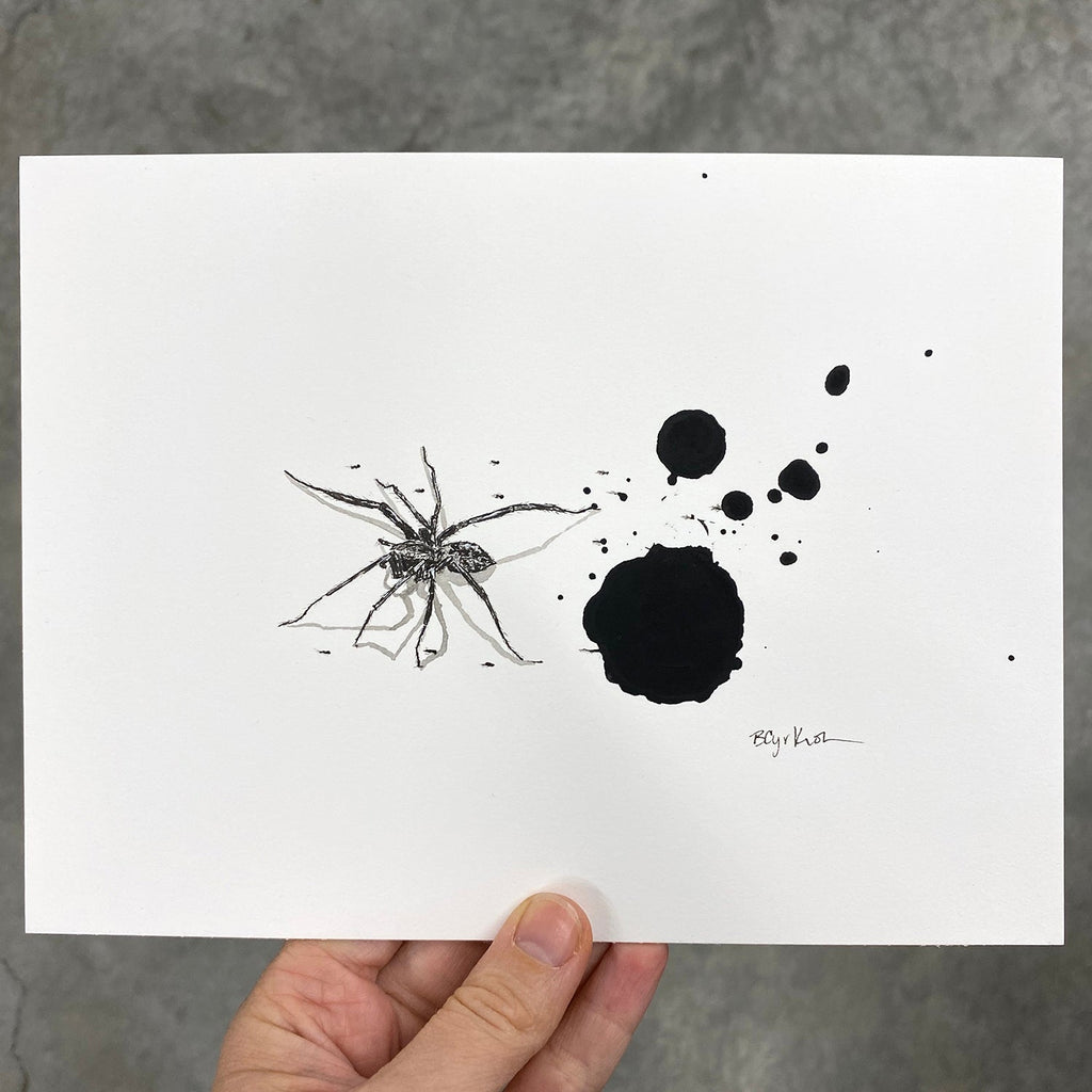 Spider in Ink - Art Print - ready to ship 6x8