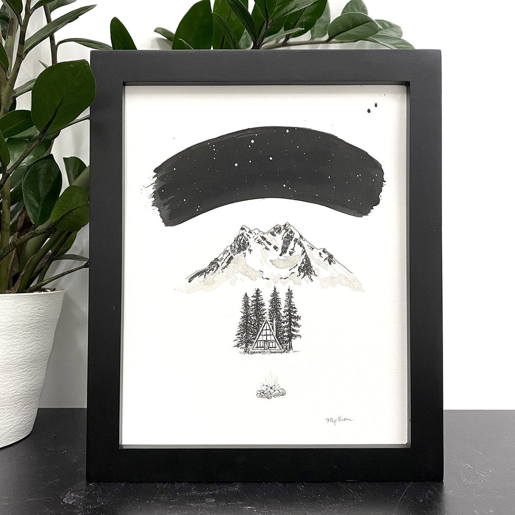 Roof (mountain chalet) - Art Print - Ready to ship 5x7 or 8x10