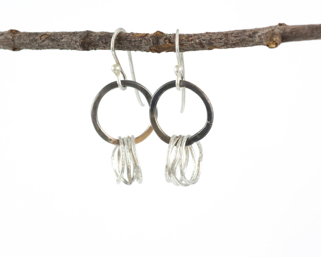 Circle Earrings in Sterling Silver #3 - Ready to ship - Beth Cyr Handmade Jewelry