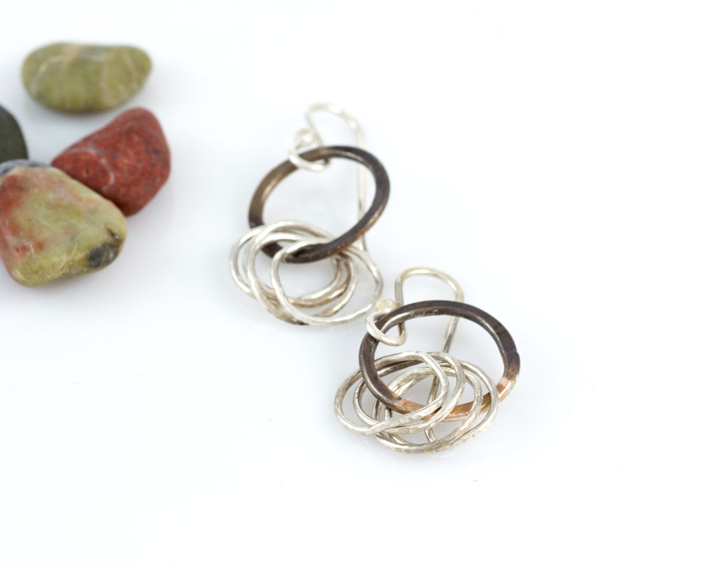 Circle Earrings in Sterling Silver #3 - Ready to ship - Beth Cyr Handmade Jewelry