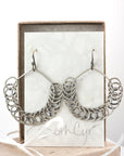 Segmented Circle Earrings in Sterling Silver