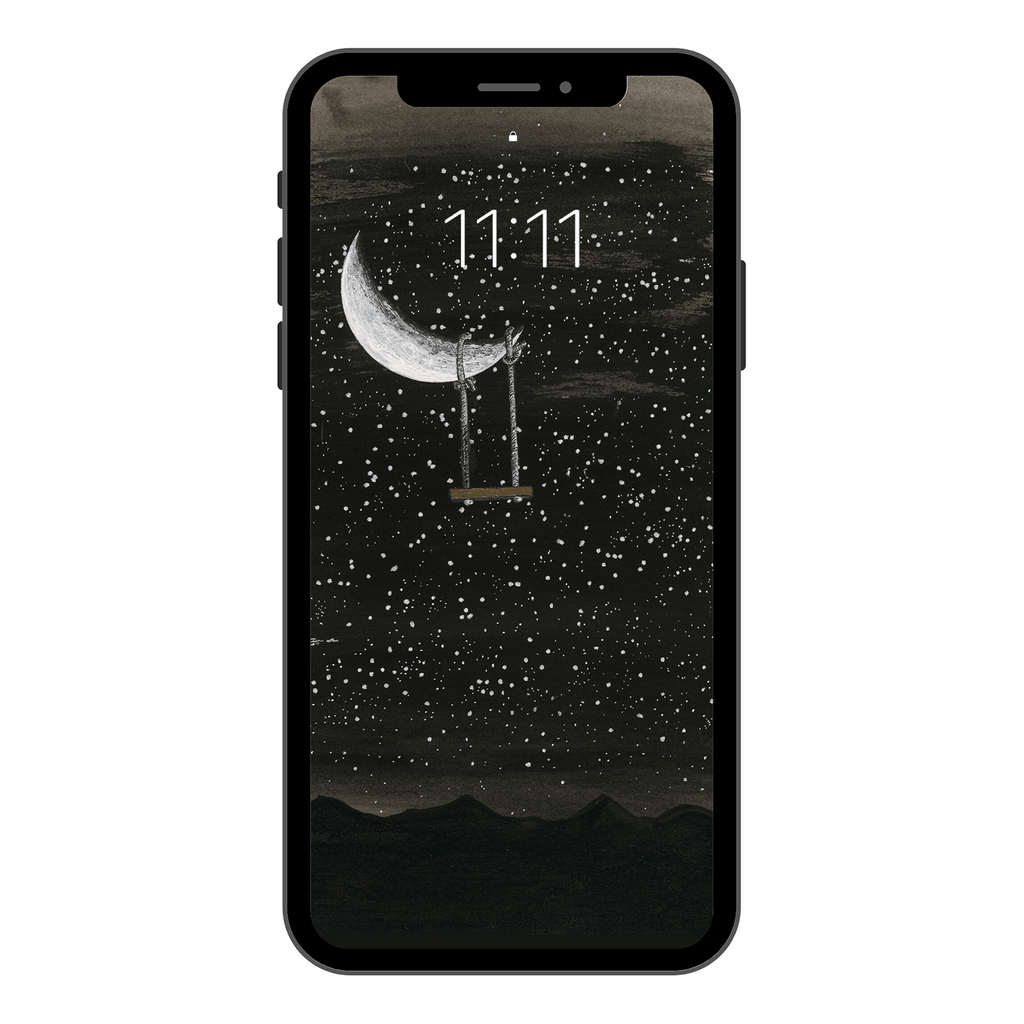Dream it Bigger - Moon and Swing - Phone Wallpaper or Lock screen
