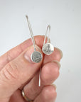 Landscape Earrings - Tree and Water Sterling Silver Drop Dangle Earrings - Ready to Ship