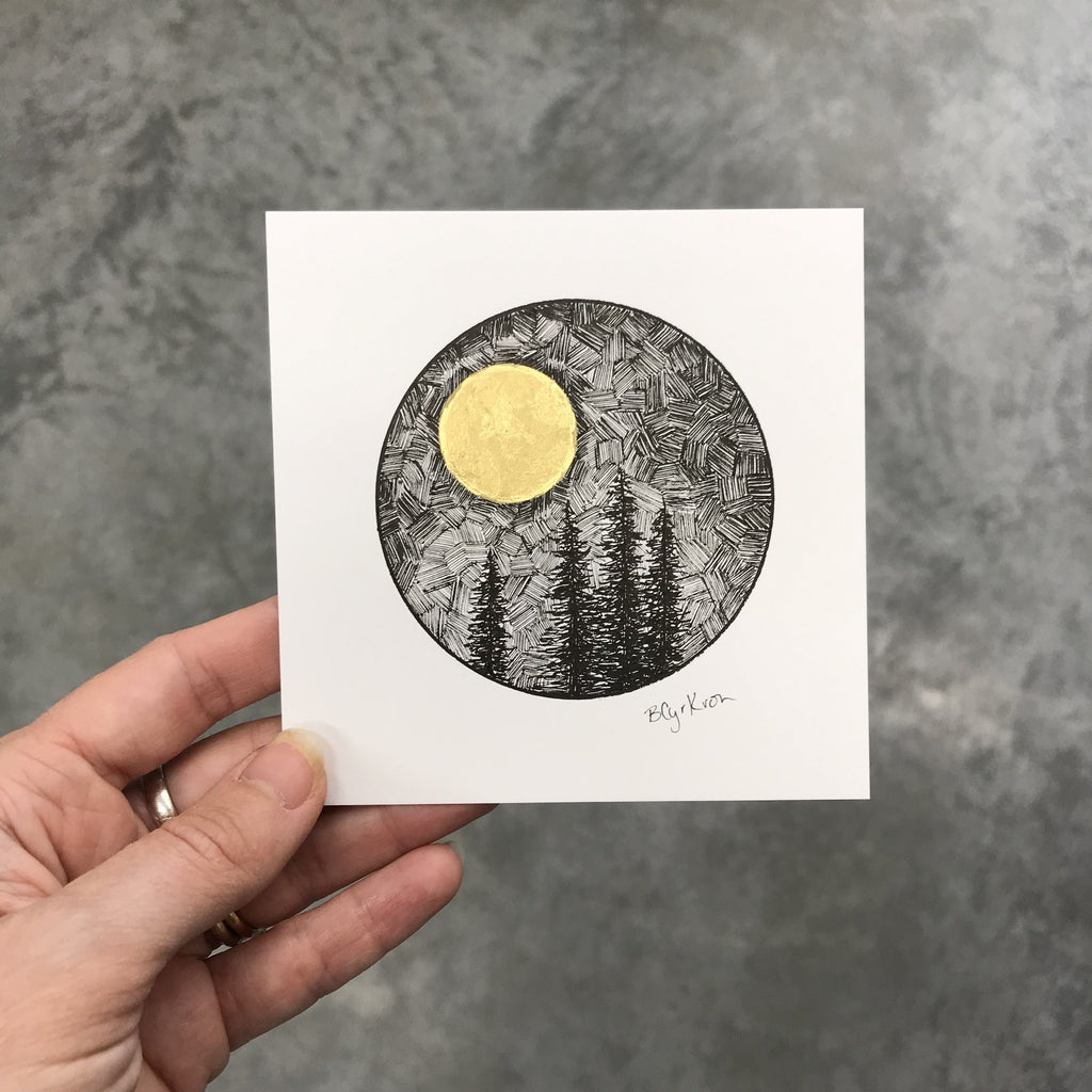 Reserved - 77/100 - 100 Day Drawing Project - Original Drawing - 4" x 4" - Beth Cyr Handmade Jewelry