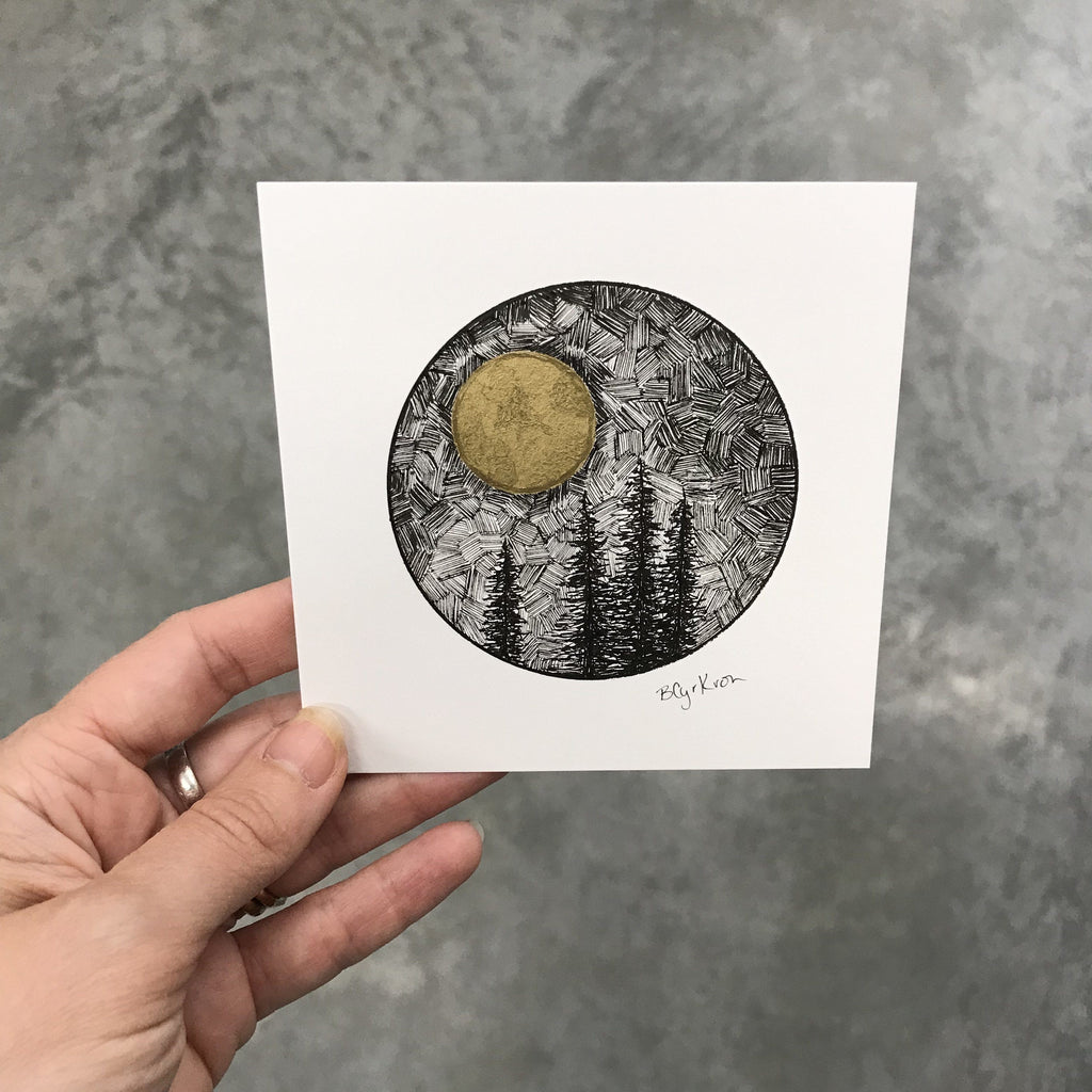 Reserved - 77/100 - 100 Day Drawing Project - Original Drawing - 4" x 4" - Beth Cyr Handmade Jewelry