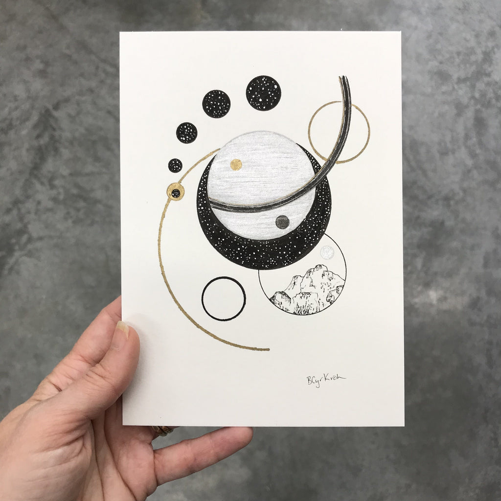 72/100 - 100 Day Drawing Project - Original Drawing - 5" x 7" - Beth Cyr Handmade Jewelry