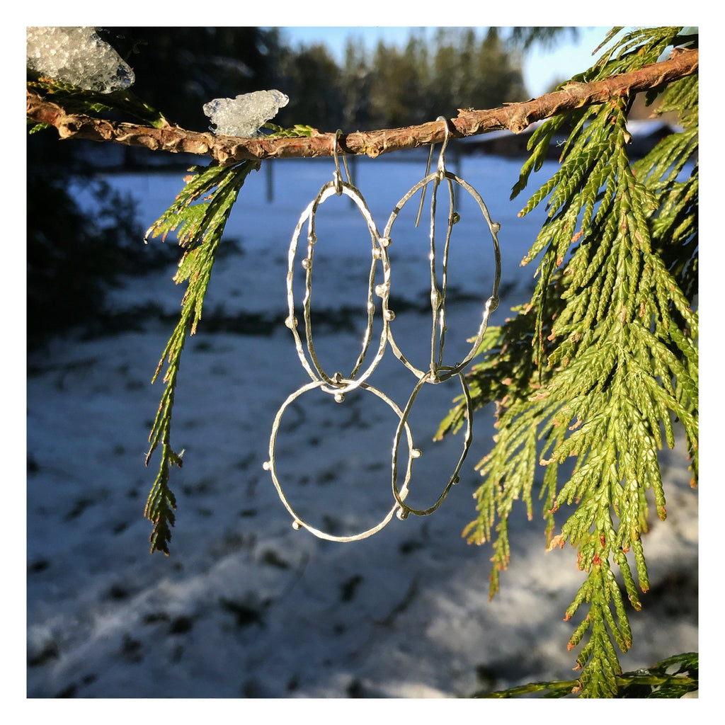 Intersecting Orbit Earrings in Sterling Silver - Ready to Ship - Beth Cyr Handmade Jewelry