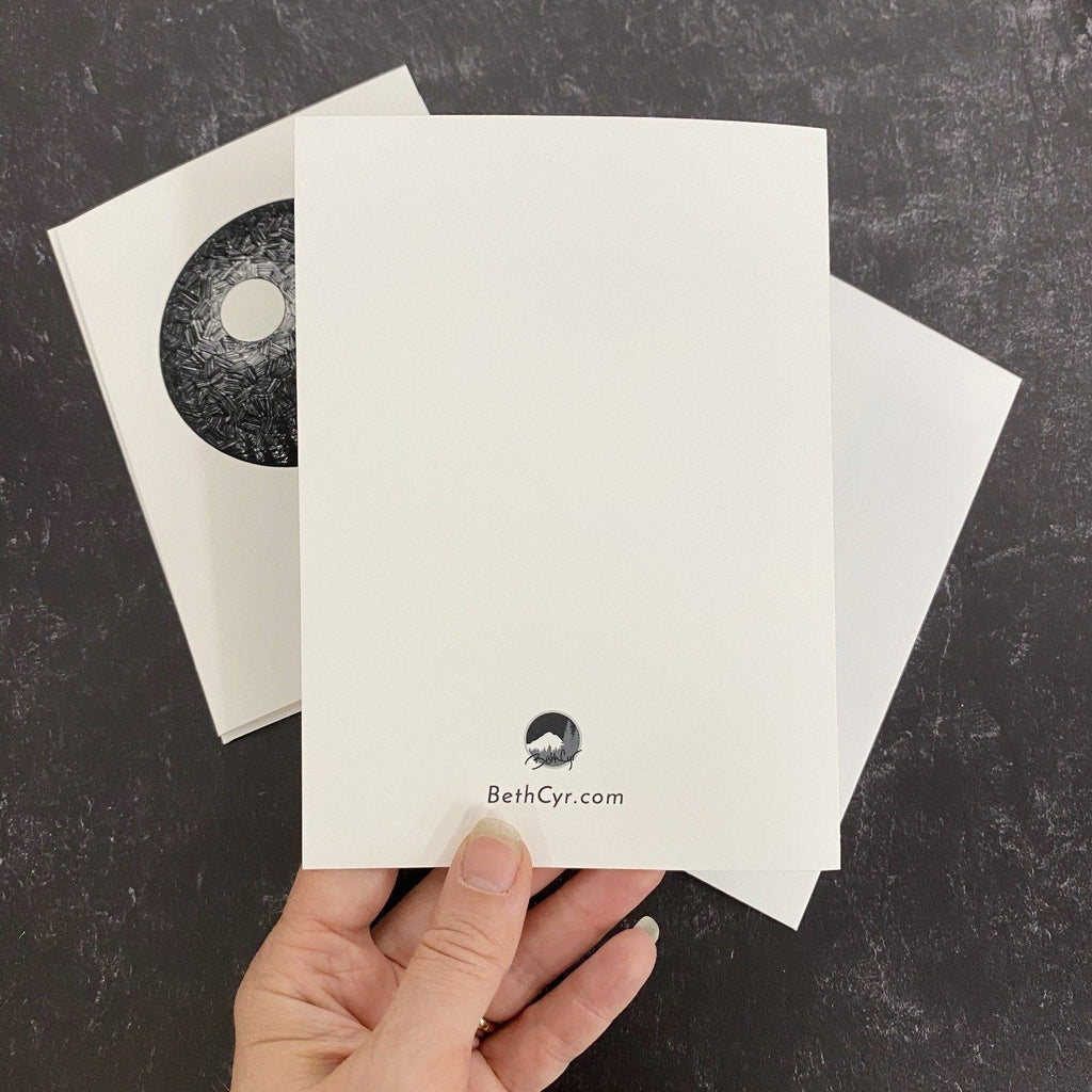 Dark Sky Full Moon and New Moon Notecard Set - Card Size 4.5 x 6.25 - ready to ship