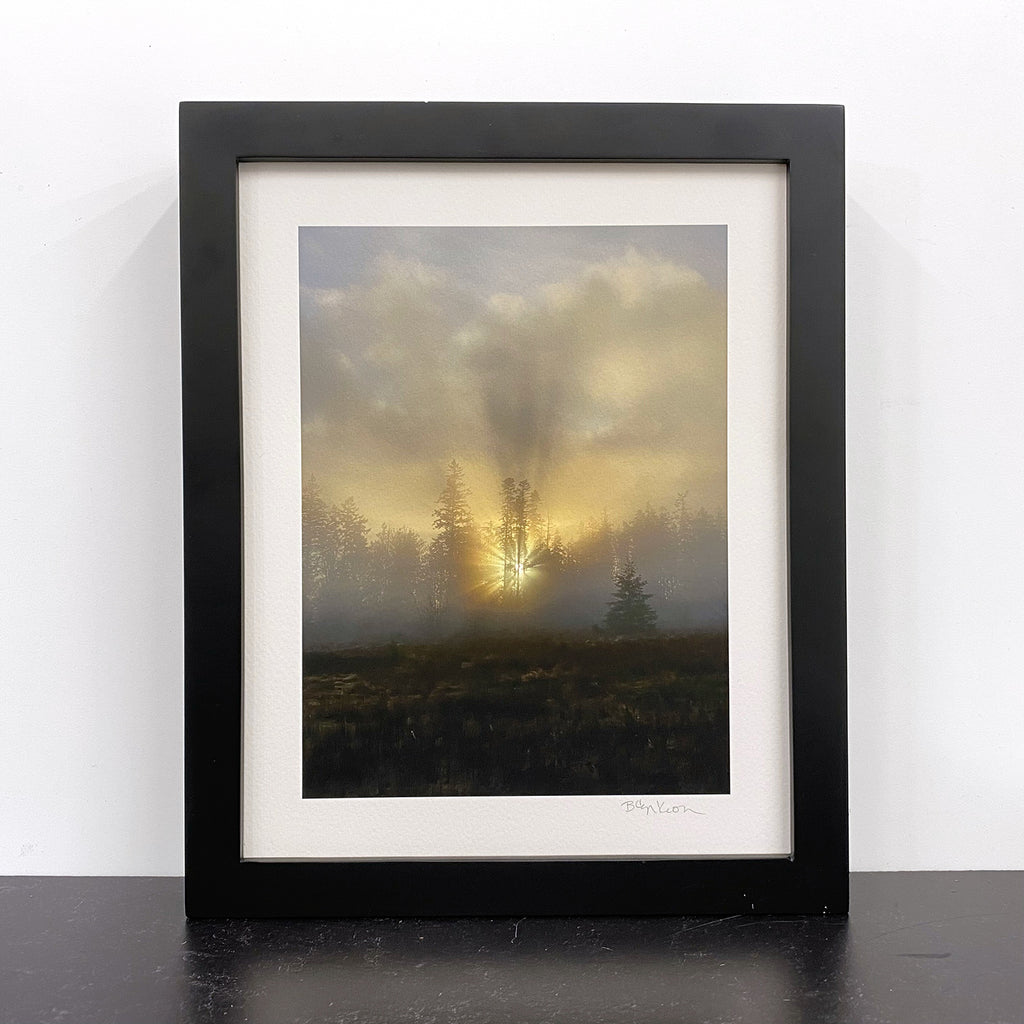 Radiant Sunrise Through the Trees - Photograph Print on Matte Paper