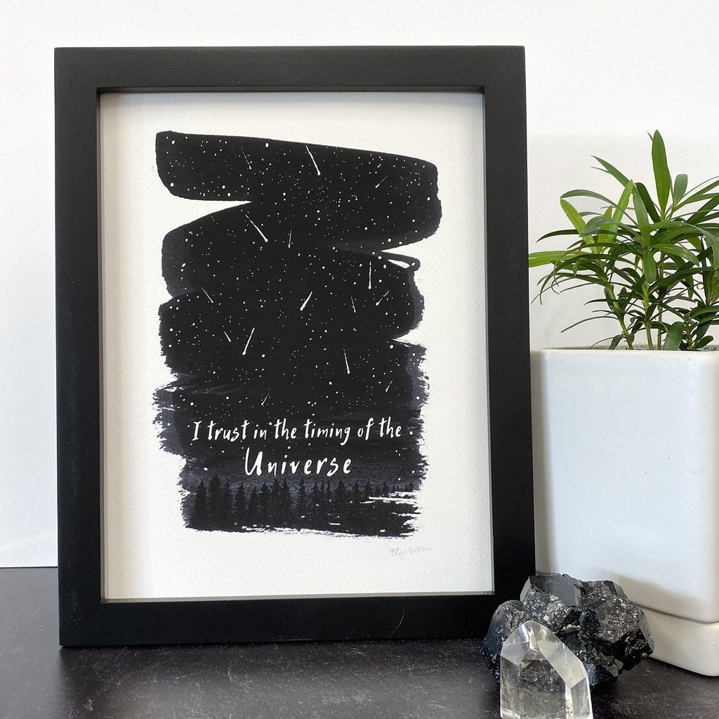 Trust in the timing of the Universe - Shooting Stars - Art Print