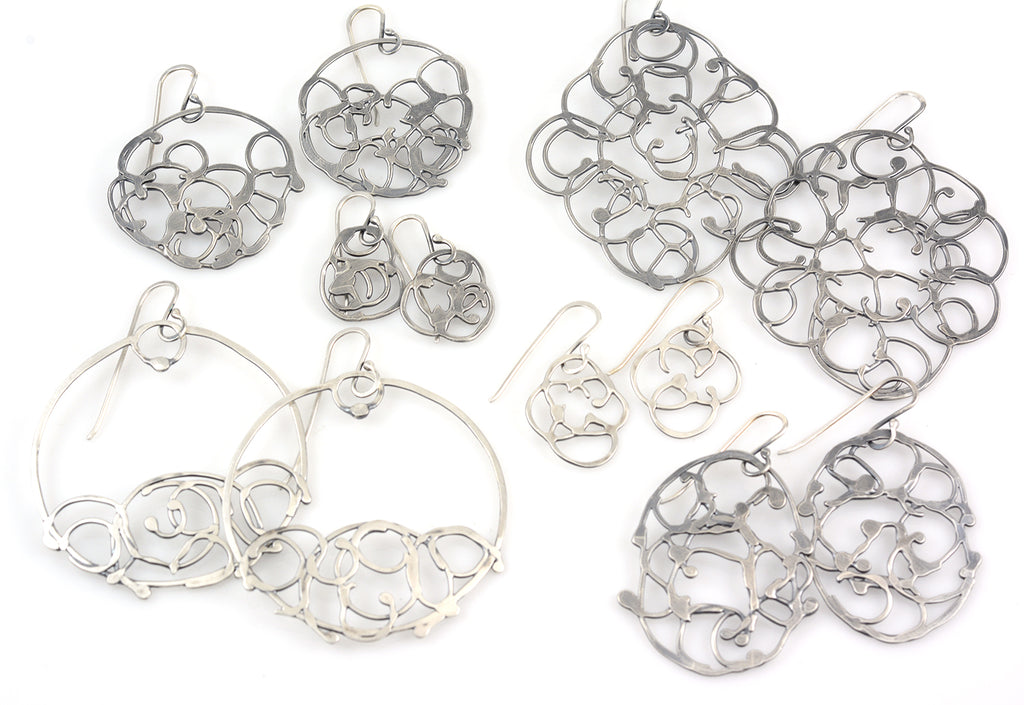 Oval Vine Earrings - Size Small - Ready to Ship