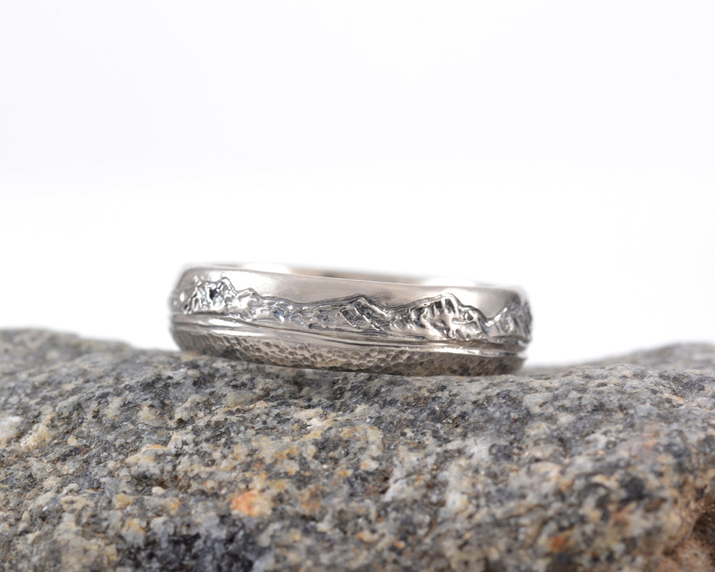 Final payment - custom order for Bianca - mountain sea and sand palladium/silver