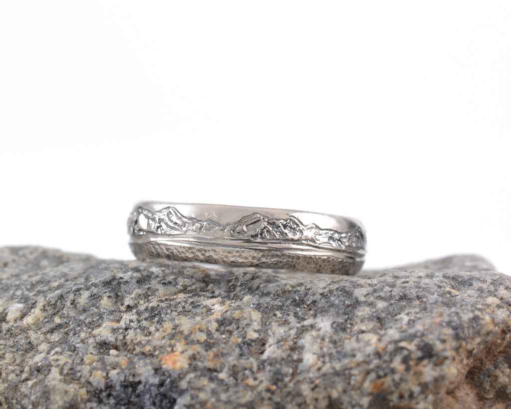 Final payment - custom order for Bianca - mountain sea and sand palladium/silver