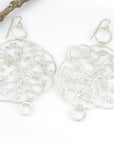 Extra LargeOrganic Vine Earrings with Little Circles