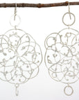 Extra LargeOrganic Vine Earrings with Little Circles
